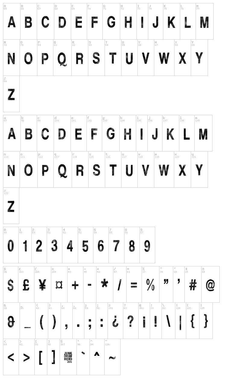 Hell Finland font map